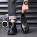 New Leather Spring Men's Shoes High-top Men's Heightening Tooling Martin Boots_vogvips.com