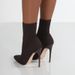 Women's Shoes Stretch Knit Pointed Toe Boots Mid-Calf High Heel Ankle Boots With Rubber Sole For Fall And Winter_vogvips.com