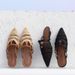 Exquisite Craftsmanship! Women's Straw Mule Sandals With Low Heel, Half-covered Design, 2026 Summer New Product, Pointed_vogvips.com