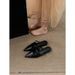 French-style Chunky Heel Elegant Closed-toe Mules Women, Suitable For Outdoor Wear, 2025 New Spring-summer Pointed-toe_vogvips.com