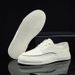 Men's Summer New Genuine Leather Trendy Casual Sneakers Simple Breathable Fashion Versatile White Shoes_vogvips.com