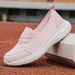 2024 Spring Cross-Border Large Size Slip-On Lazy Casual Women's Mom Low-Cut Flat Walking Shoes_vogvips.com