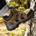 High-top Boots Men Comfortable Casual Durable Plush Outdoor Sports Shoes Men Breathable Anti-slip Lace-up Soft Hiking Shoes Men_vogvips.com