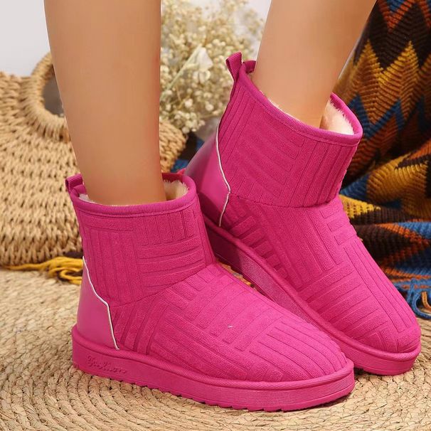 Large Winter New Bottom And Velvet Thick Snow Warm Towels Short Boots Cotton Shoes For Women_vogvips.com