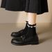 Japanese Women S Size Thick Medium Heel Sole Soft Surface Leather Deep Mouth Gold Coin Loafers Single Shoes_vogvips.com