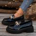 New Round Head Flat Women's Printed Loafers_vogvips.com