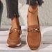 Cross Border Foreign Trade Plus Size Women S Flats Autumn New Metal Chain Flat Thick Sole Casual Loafers Wholesale_vogvips.com