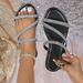 New Horizontal Rhinestone Beach Resort Flat Sandals For Women_vogvips.com