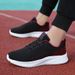 Euro Step Spring And Summer Black Casual Men's Student Mesh Breathable Running Soft Sole Sports Deodorant Travel Shoes Lightweight_vogvips.com