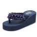 Cross-border Summer Beach Vacation Handmade Beaded High-heeled Flip-flops For Women In Plus Size_vogvips.com