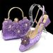 INS Women's Shoes Paired With Dinner Bag Set, Square Toe, Slim Heel Comfortable Hollow Sandals Paired With Flower Bag,For Summer Autumn Spring_vogvips.com