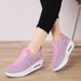 2025 Spring Breathable Mesh Air Cushion Walking Thick Sole Height Increasing Sports Fashionable Women's Casual_vogvips.com