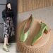 2023 New French Style Low Heel Square Toe Shallow Mouth Single For Women Soft Sole Flat Shoes Design Sense Niche Spring_vogvips.com