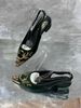 Women's Shoes Wedge Heel Niche Sense Closed Toe Sandals Spring New Pointed Toe Empty Single Shoes Women's Shoes_vogvips.com