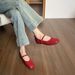 Retro French Single Shoes Women's Flat Ballet Shoes Light Mouth Soft Sole Evening Mary Jane Shoes_vogvips.com