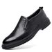 Euro Step Fist Laye Cowhide Genuine Thick Soft Sole Comfotable Casual Round Toe Slip-On Men's Business Leathe Shoes Fomal_vogvips.com