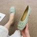 Women's French Retro Woven Sheepskin Shoes Elegant Soft Sole Comfortable Chunky Heel Versatile Summer Travel Shoes_vogvips.com