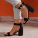 2025 Foreign Trade Chunky Heel Square Toe Mid-Heel For Women Summer New Large Closed-Back European And American Roman_vogvips.com