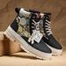 European Warm Series High-top Autumn Winter New Korean Style Bear Work Motorcycle Men's Shoes Outdoor Leather Height-increasing Boots_vogvips.com
