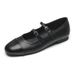 Silver Mary Jane Shoes Women's French Small Fragrant Style Word With Flat Single Shoes Large Size Women's Shoes_vogvips.com