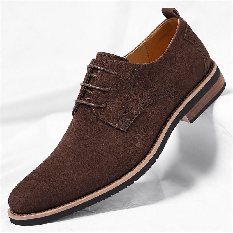 Men's Matte Leather Casual British Style Lace-Up Shoes Fashion Trendy Footwear_vogvips.com