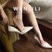 French-style Pearl High-end White Bridal Shoes For Women, 2026 New Model, Exquisite Satin Main Wedding Dress Stiletto_vogvips.com