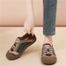 Retro Artistic Style Color-Blocked German Training Shoes For Women, New Round-Toe Design, Comfortable, Lightweight,_vogvips.com