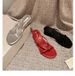 Grape Mom's Style Women's Wedge Heel Flip Flops 6 Cm Thick Sole Sandals Thin Straps for Summer Wear_vogvips.com