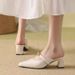 French-style Pointed-toe Mules Women, New Vintage Style Spring Summer 2026, Elegant And Suitable For Pairing With_vogvips.com