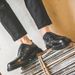 Euro Step Business Casual Lace-up British Style Breathable Leather Men's Trendy Brogue Carved Hairstylist Wedding Shoes_vogvips.com