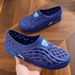 Cave Men's New Summer Outerwear Hollow Out Anti Slip Thick Beach Shoes Wear-resistant Soft Sole Toe Sandals_vogvips.com