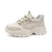 2025 Spring Women's New Breathable Mesh Korean Style Versatile Thick-Soled Sneakers Casual Dad Trendy Shoes_vogvips.com