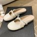 Women's Summer Half Slippers Outdoor Wear, New For Pregnant Women, Flat Single Shoes, French Lazy Style 2023 Fairy_vogvips.com