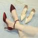 Apricot-colored High-heeled Shoes Women, 2026 New Spring-summer French Style, Small-heeled Hollow Single Shoes, Soft_vogvips.com