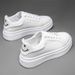 New Board Shoes Breathable White Casual Shoes Lace-up Board Shoes Platform Shoes_vogvips.com