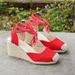 European And American Vacation Beach Straw Wedge 2025 Summer New French Ankle Strap Thick-Soled Women's Sandals_vogvips.com