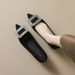 French Temperament High Heels Rhinestone Single Shoes Women's Spring Black Thick Heel Commuter Women's Shoes_vogvips.com
