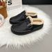 Teddy Fur Leather Birken Mules Woman Winter Warm Lambswool Slide Clogs Ladies Brand Design Casual Slip-on Plush Cotton_vogvips.com