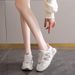 Shit Stepping Sneakers For Women New Style Mesh Casual Daddy White Shoes Thick Soles Show Feet Little Forrest Gump Shoes_vogvips.com