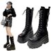 COS Shoes 9CM Large Size Thick-Soled Martin Women 2024 New Round-Toe Short For Petite British Style Boots_vogvips.com