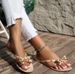 Cross-Border Foreign Trade European And American Summer Clip-Toe Bow Rivet Beach Vacation Flip-Flops Flat Women's_vogvips.com