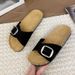 Women's Sandals, Retro Metal-mouthed Flip-flops, Women's 2025 Summer Bestseller Casual Beach Shoes, Thick-soled Women's Slippers_vogvips.com