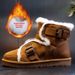 Wool Snow For Women Winter 2025 Fleece Lined Thickened Flat High Heel Mid-Calf Cotton Short Boots Motorcycle Women's_vogvips.com