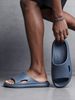 Men's Summer Casual Simple Fashion Solid Color Flat Slip-On Eva One-Piece Beach Slippers For Outdoor Home Use, Large_vogvips.com