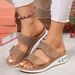 New Slippers For Women Casual Large Size Rhinestone Wedge Heel Air Cushion Slippers_vogvips.com