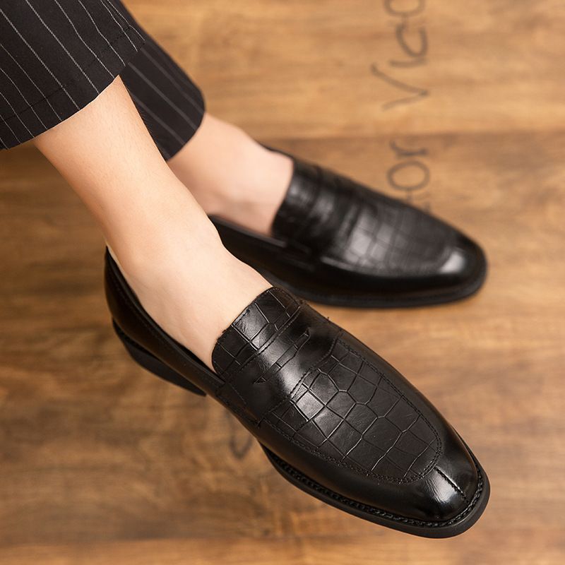 Men's Shoes New Men's Pointed Leather Shoes Casual Large Size Retro Hairdresser Trendy Shoes_vogvips.com
