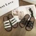 2026 Fashion Flat Slippers For Women In Summer Buttoned Up And Worn With A Straight Drag On Beach Slippers_vogvips.com