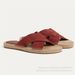 2026 Summer New Outdoor Casual Leather Cross Cool Slippers Men Round Toe Slip On Straw Weaving Sole Beach Comfort Mules_vogvips.com