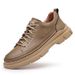 Spring Board Trend Versatile Leather Men's Breathable Sports Thick Soled Casual Shoes_vogvips.com