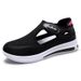 Versatile Large Casual Slope Heel Thick Soled Velcro Mesh Women's Shoes_vogvips.com